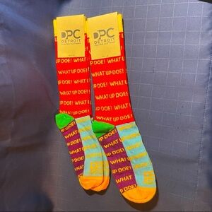 NWT Sock Club Detroit Player Clothing adult crew socks (lot of 2 pair)